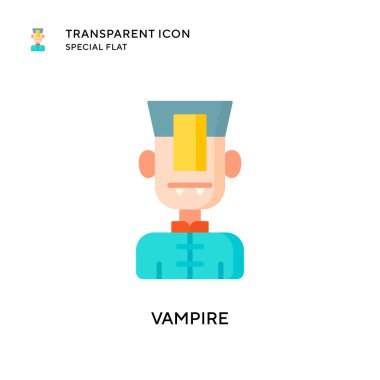 Vampir vektör ikonu. Düz çizim. EPS 10 vektörü.