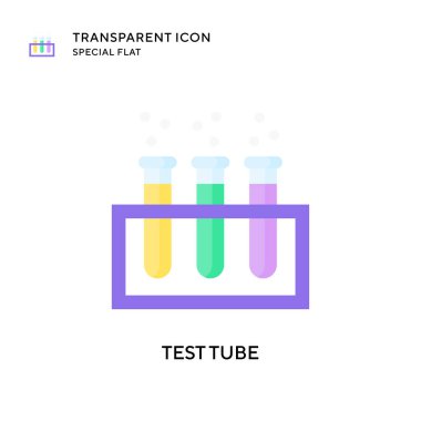 Test tübü vektör simgesi. Düz çizim. EPS 10 vektörü.
