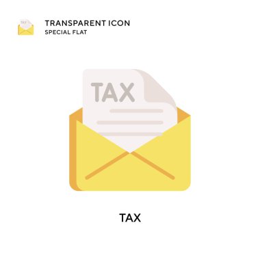 Vergi vektör simgesi. Düz çizim. EPS 10 vektörü.