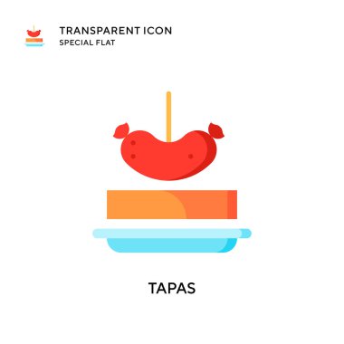 Tapas vektör simgesi. Düz çizim. EPS 10 vektörü.
