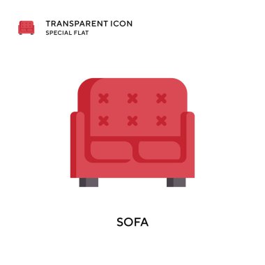 Koltuk vektör simgesi. Düz çizim. EPS 10 vektörü.