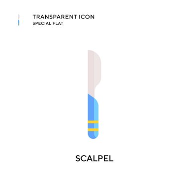 Neşter vektör simgesi. Düz çizim. EPS 10 vektörü.