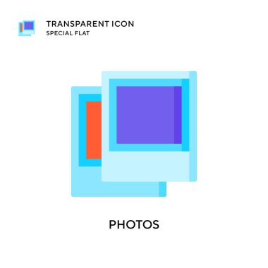 Fotoğraf vektör simgesi. Düz çizim. EPS 10 vektörü.