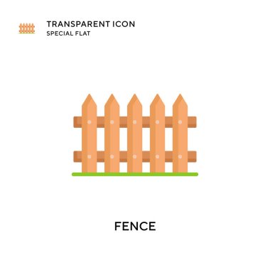 Çit vektör simgesi. Düz çizim. EPS 10 vektörü.