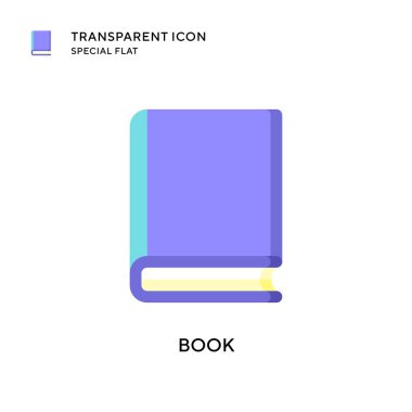 Kitap vektör simgesi. Düz çizim. EPS 10 vektörü.