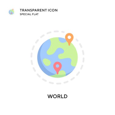 Dünya vektör simgesi. Düz çizim. EPS 10 vektörü.