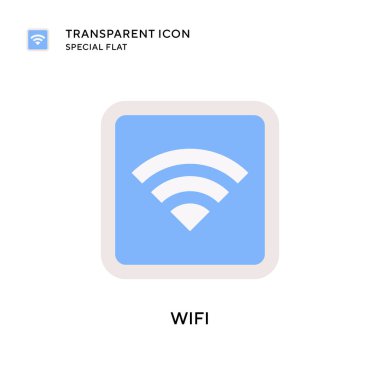 Wifi vektör simgesi. Düz çizim. EPS 10 vektörü.