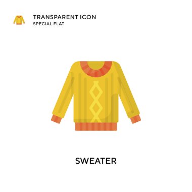 Süveter vektör simgesi. Düz çizim. EPS 10 vektörü.