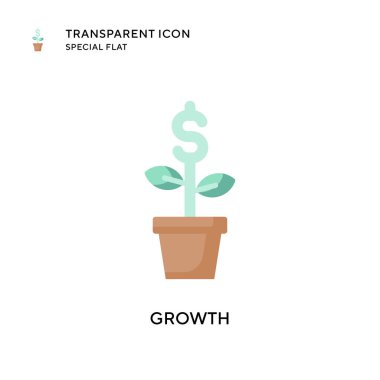 Büyüme vektör simgesi. Düz çizim. EPS 10 vektörü.