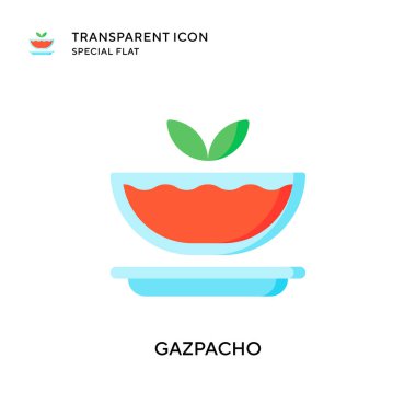 Gazpacho vektör simgesi. Düz çizim. EPS 10 vektörü.