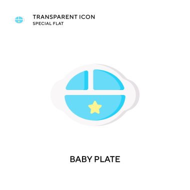 Bebek plakası vektör simgesi. Düz çizim. EPS 10 vektörü.