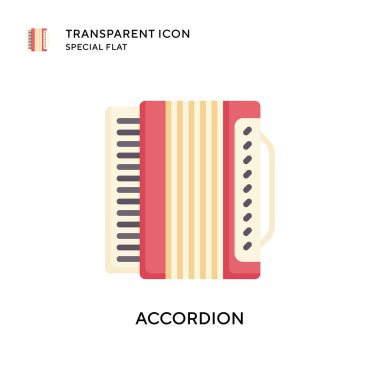 Akordiyon vektör simgesi. Düz çizim. EPS 10 vektörü.