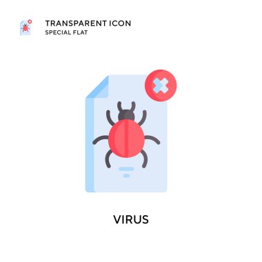 Virüs vektör simgesi. Düz çizim. EPS 10 vektörü.
