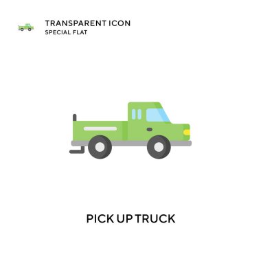 Kamyon vektör simgesi al. Düz çizim. EPS 10 vektörü.