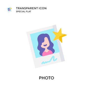 Fotoğraf vektör simgesi. Düz çizim. EPS 10 vektörü.