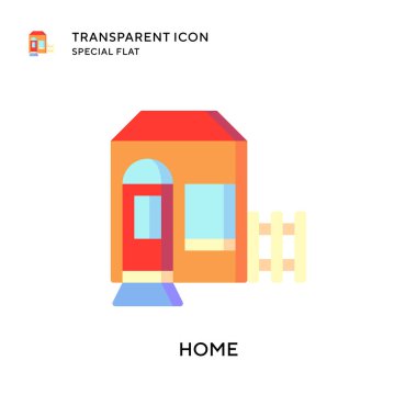 Ev vektör simgesi. Düz çizim. EPS 10 vektörü.