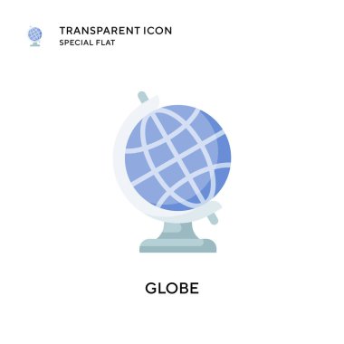 Dünya vektör simgesi. Düz çizim. EPS 10 vektörü.