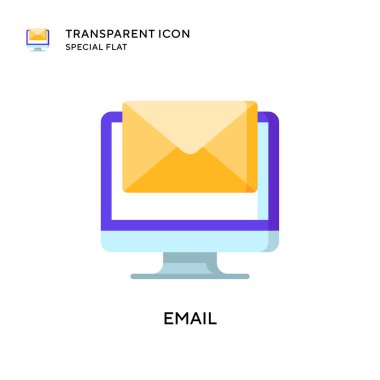 E- posta vektör simgesi. Düz çizim. EPS 10 vektörü.