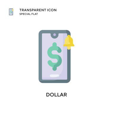 Dolar vektör simgesi. Düz çizim. EPS 10 vektörü.