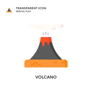 Volkan vektör simgesi. Düz çizim. EPS 10 vektörü.