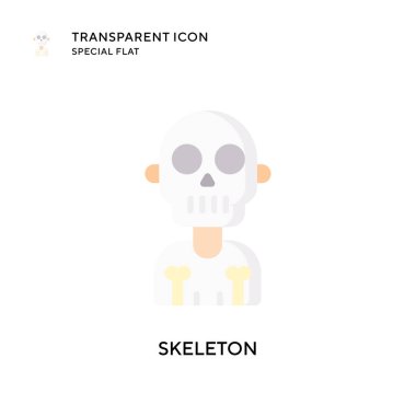 İskelet vektör simgesi. Düz çizim. EPS 10 vektörü.