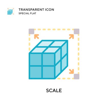 Vektör simgesini ölçekle. Düz çizim. EPS 10 vektörü.