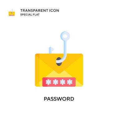 Parola vektör simgesi. Düz çizim. EPS 10 vektörü.