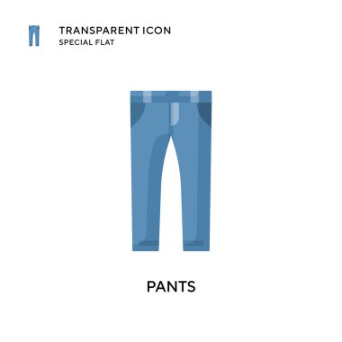Pantolon vektör simgesi. Düz çizim. EPS 10 vektörü.