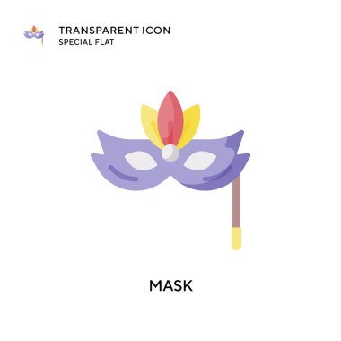 Maske vektör simgesi. Düz çizim. EPS 10 vektörü.