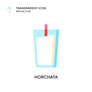 Horchata vektör simgesi. Düz çizim. EPS 10 vektörü.