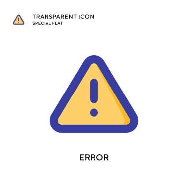 Hata vektörü simgesi. Düz çizim. EPS 10 vektörü.