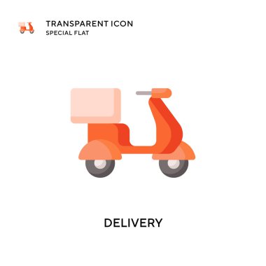 Teslimat vektör simgesi. Düz çizim. EPS 10 vektörü.