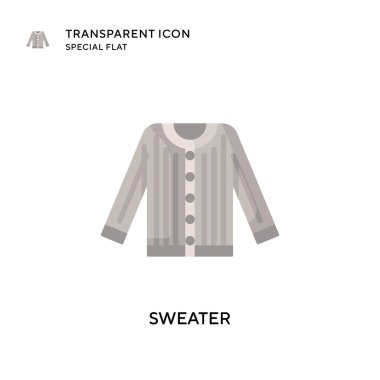 Süveter vektör simgesi. Düz çizim. EPS 10 vektörü.