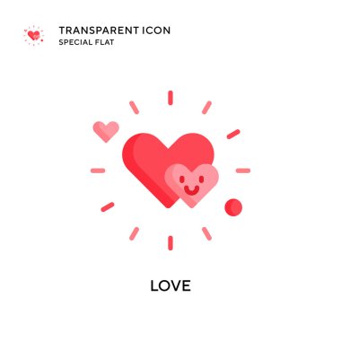 Aşk vektör simgesi. Düz çizim. EPS 10 vektörü.