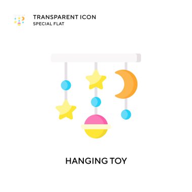 Oyuncak vektör simgesi asılıyor. Düz çizim. EPS 10 vektörü.