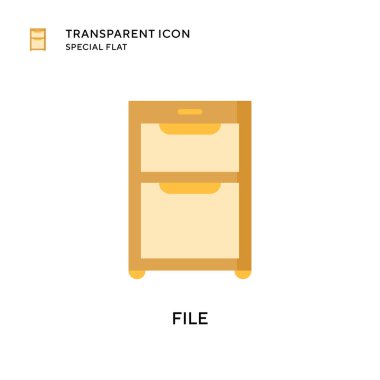 Dosya vektör simgesi. Düz çizim. EPS 10 vektörü.