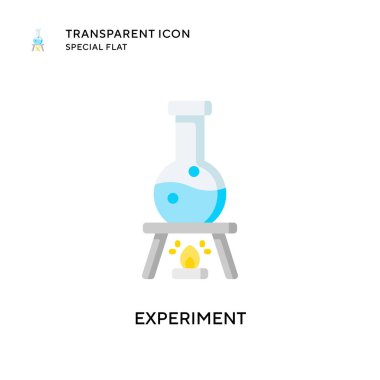 Deney vektör simgesi. Düz çizim. EPS 10 vektörü.