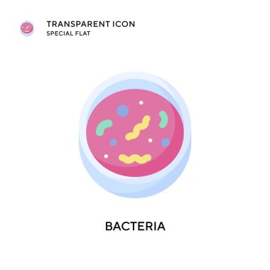 Bakteri vektör simgesi. Düz çizim. EPS 10 vektörü.