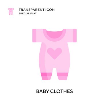 Bebek giysisi ikonu. Düz çizim. EPS 10 vektörü.