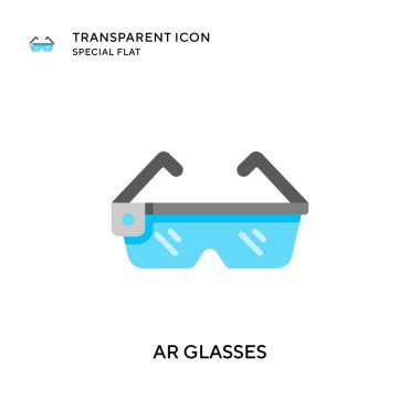 Gözlük vektör simgesi. Düz çizim. EPS 10 vektörü.