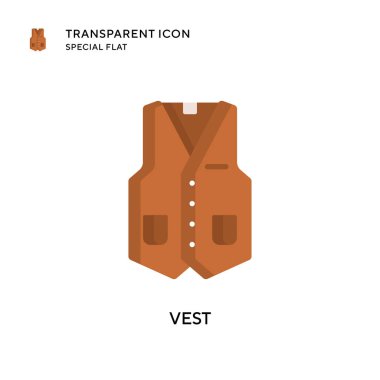 Yelek vektör simgesi. Düz çizim. EPS 10 vektörü.