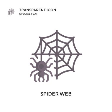 Örümcek ağı vektör simgesi. Düz çizim. EPS 10 vektörü.