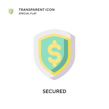 Güvenli vektör simgesi. Düz çizim. EPS 10 vektörü.