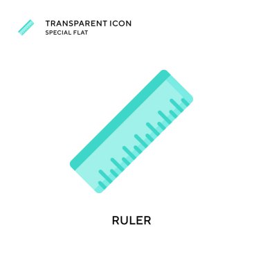 Cetvel vektör simgesi. Düz çizim. EPS 10 vektörü.