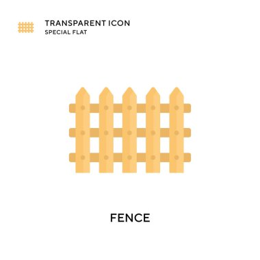 Çit vektör simgesi. Düz çizim. EPS 10 vektörü.