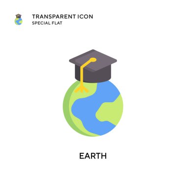 Dünya vektör simgesi. Düz çizim. EPS 10 vektörü.