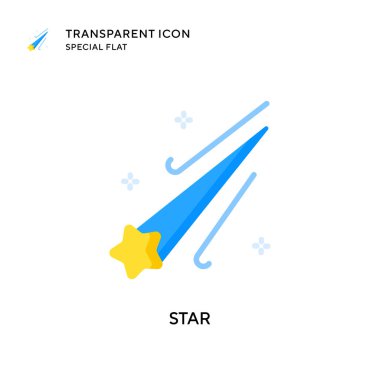 Yıldız vektör simgesi. Düz çizim. EPS 10 vektörü.