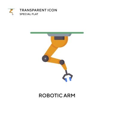 Robot kol vektör simgesi. Düz çizim. EPS 10 vektörü.