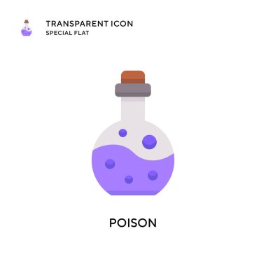 Zehirli vektör ikonu. Düz çizim. EPS 10 vektörü.