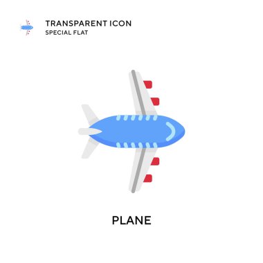 Düzlem vektör simgesi. Düz çizim. EPS 10 vektörü.